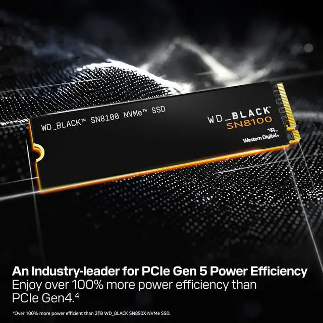 Alt view image 3 of 11 - 4TB* WD_BLACK™ SN8100 PCIe® 5.0x4 NVMe™ M.2 SSD - WDS400T1X0M-00CMT0