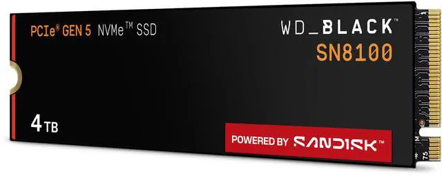 Alt view image 4 of 13 - 4TB* WD_BLACK™ SN8100 PCIe® 5.0x4 NVMe™ M.2 SSD - WDS400T1X0M-00CMT0