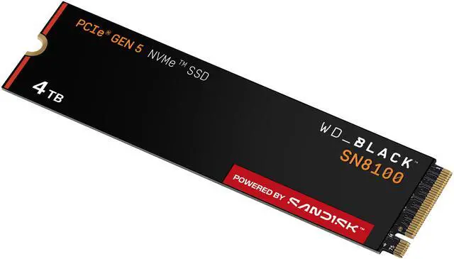 Alt view image 5 of 13 - 4TB* WD_BLACK™ SN8100 PCIe® 5.0x4 NVMe™ M.2 SSD - WDS400T1X0M-00CMT0