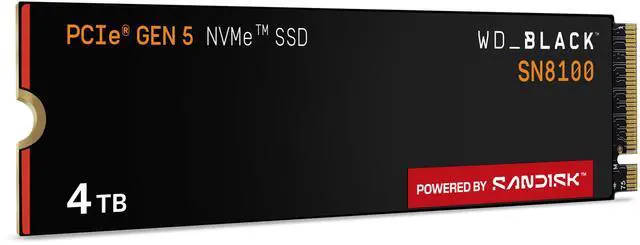 Alt view image 6 of 13 - 4TB* WD_BLACK™ SN8100 PCIe® 5.0x4 NVMe™ M.2 SSD - WDS400T1X0M-00CMT0