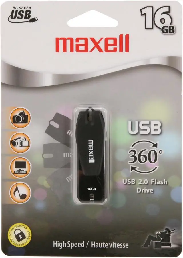 Alt view image 5 of 5 - Maxell 16GB 360° USB 2.0 Flash Drive 503203