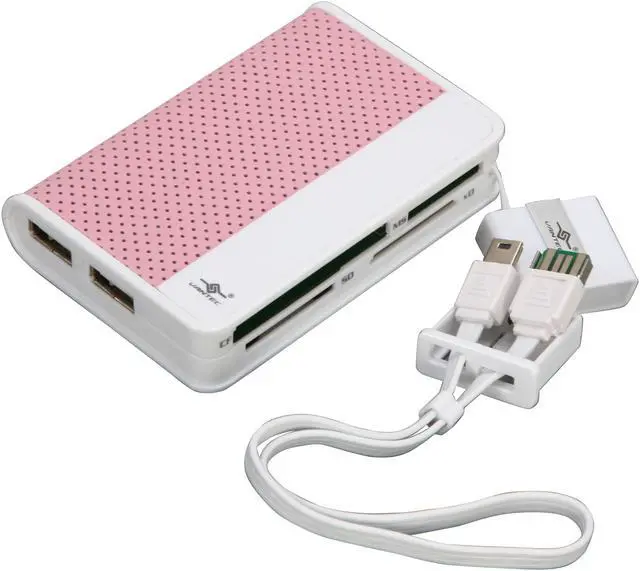 Alt view image 5 of 6 - Vantec Culore Portable Hi-Speed USB 2.0 66-in-1 External Card Reader/Writer with 3-Port Hub - Model UGT-CH100-PK