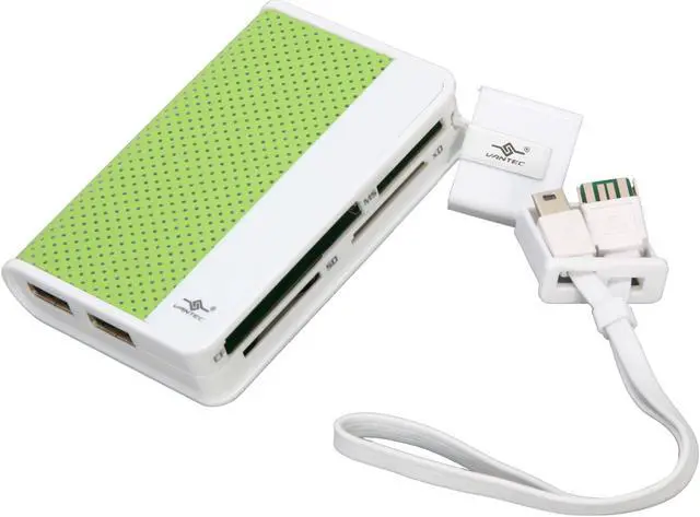 Alt view image 6 of 7 - Vantec Culore Portable Hi-Speed USB 2.0 66-in-1 External Card Reader/Writer with 3-Port Hub - Model UGT-CH100-GR