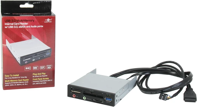 Alt view image 5 of 5 - VANTEC UGT-CR961 USB 3.0 & eSATA & audio ports Card Reader