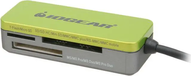 Main image of IOGEAR GFR209 USB 2.0 Support microSD / microSDHC / T-Flash, SD/SDHC, mini SD, MMC, MMC Plus, RS-MMC, MMC Mobile, MS, MS Pro, MS Duo, MS Pro Duo, 12-in-1 Pocket Card Reader/Writer - OEM