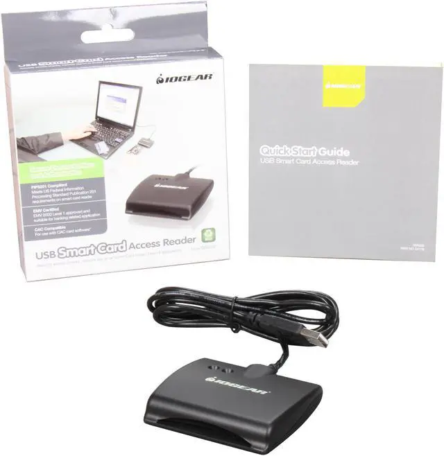 Alt view image 4 of 4 - IOGEAR GSR202 USB 2.0  Smart Card Acess Reader Black