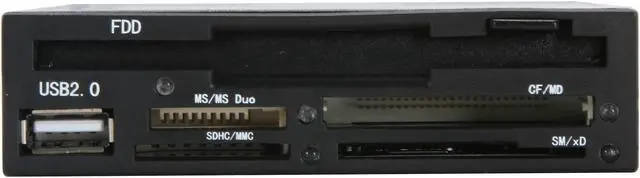Alt view image 2 of 6 - SABRENT CRW-FLP2 All-in-one USB 2.0 Floppy Drive and 68in1 Internal Memory Card Reader & Writer - SDHC/VISTA