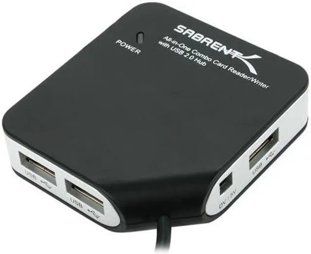 Main image of SABRENT CR-UHBC  68 in 1 USB 2.0 External Flash Memory Card Reader & Writer Plus 3 Port Hub