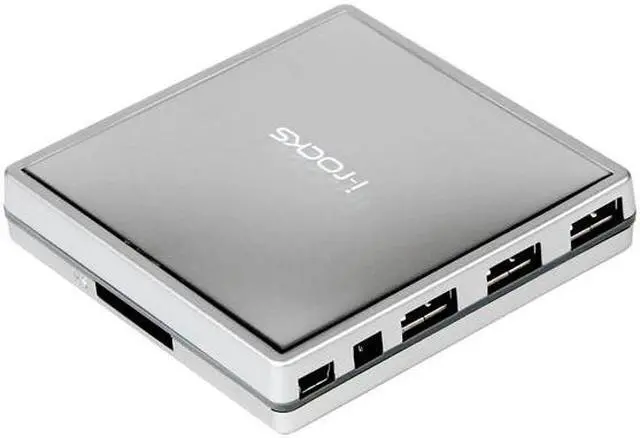 Alt view image 2 of 6 - i-rocks IR-8100-SL 12-in-1 USB 2.0 Card Reader with 3-Port USB2.0 Hub
