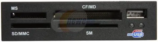 Alt view image 2 of 5 - LINKSKEY LKA-CR15B 19-in-1 USB 2.0 Black Card Reader/Writer