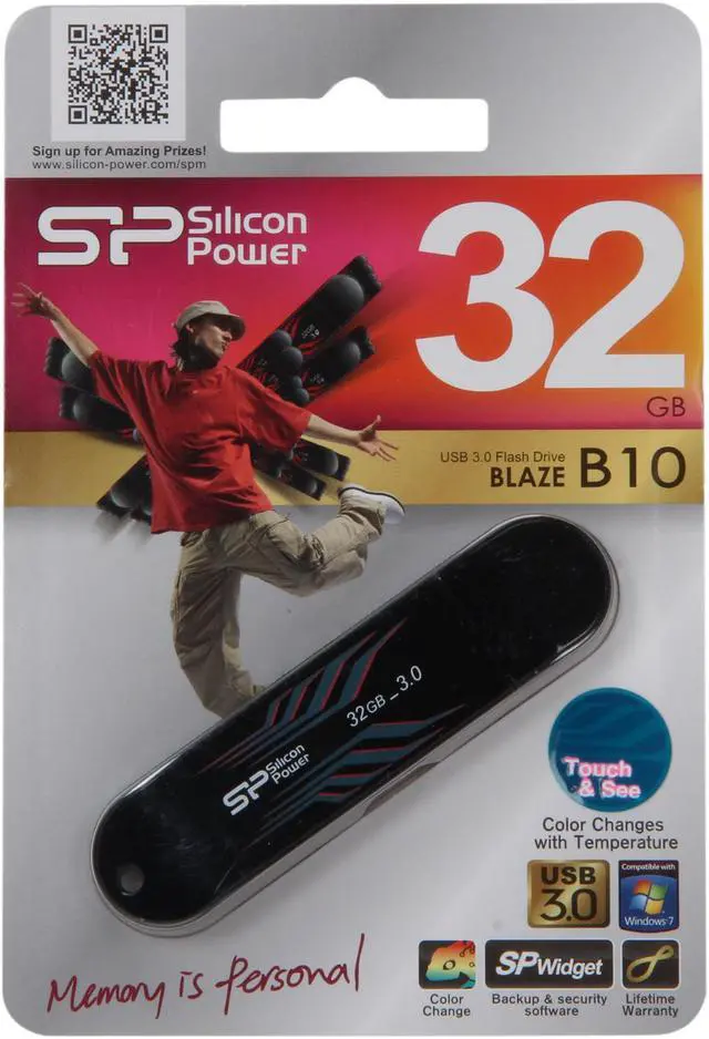 Alt view image 4 of 4 - Silicon Power Blaze B10 32GB USB 3.0 Flash Drive SP032GBUF3B10V1B