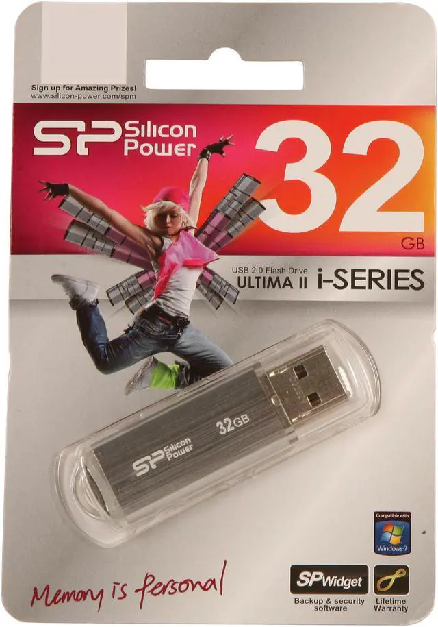 Alt view image 5 of 5 - Silicon Power Ultima II-I Series 32GB USB 2.0 Flash Drive SP032GBUF2M01V1S