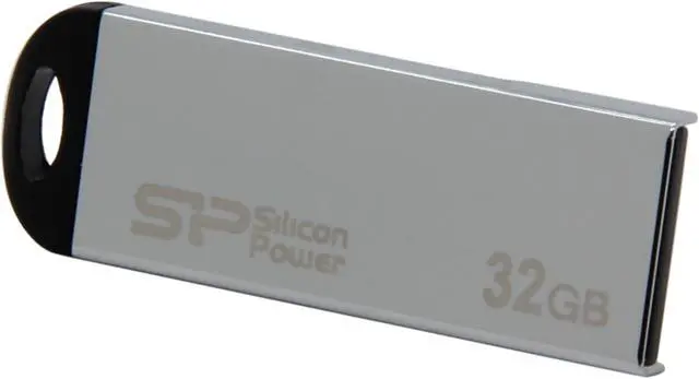 Main image of Silicon Power Touch 830 32GB Waterproof USB 2.0 Flash Drive (Silver) Model SP032GBUF2830V1S
