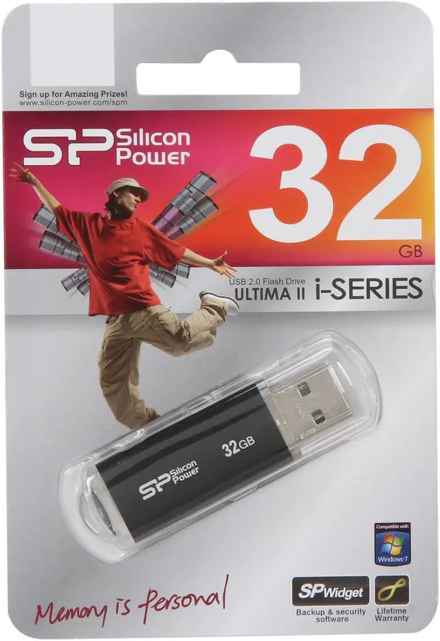 Alt view image 5 of 5 - Silicon Power Ultima II-I Series 32GB USB 2.0 Flash Drive (Black) Model SP032GBUF2M01V1K
