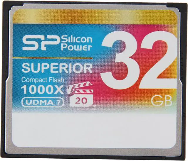 Alt view image 2 of 5 - Silicon Power Superior 32GB Compact Flash (CF) Flash Card Model SP032GBCFC1K0V10