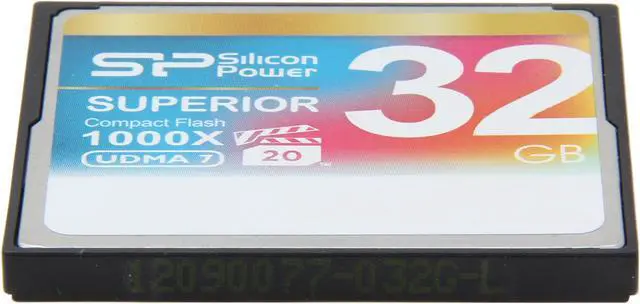 Alt view image 3 of 5 - Silicon Power Superior 32GB Compact Flash (CF) Flash Card Model SP032GBCFC1K0V10