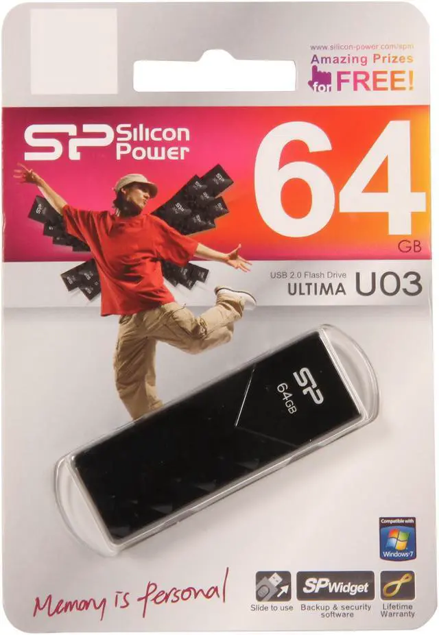 Alt view image 5 of 5 - Silicon Power Ultima U03 64GB USB 2.0 Flash Drive SP064GBUF2U03V1K