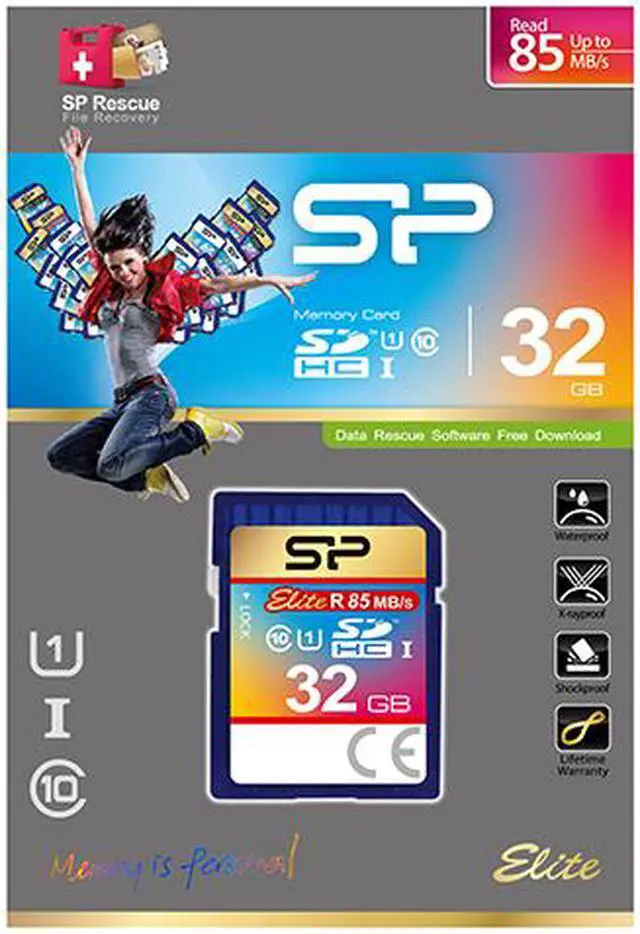 Alt view image 2 of 2 - Silicon Power 32GB Elite SDHC UHS-I/U1 Class 10 Memory Card , Speed Up to 85MB/s (SP032GBSDHAU1V10)