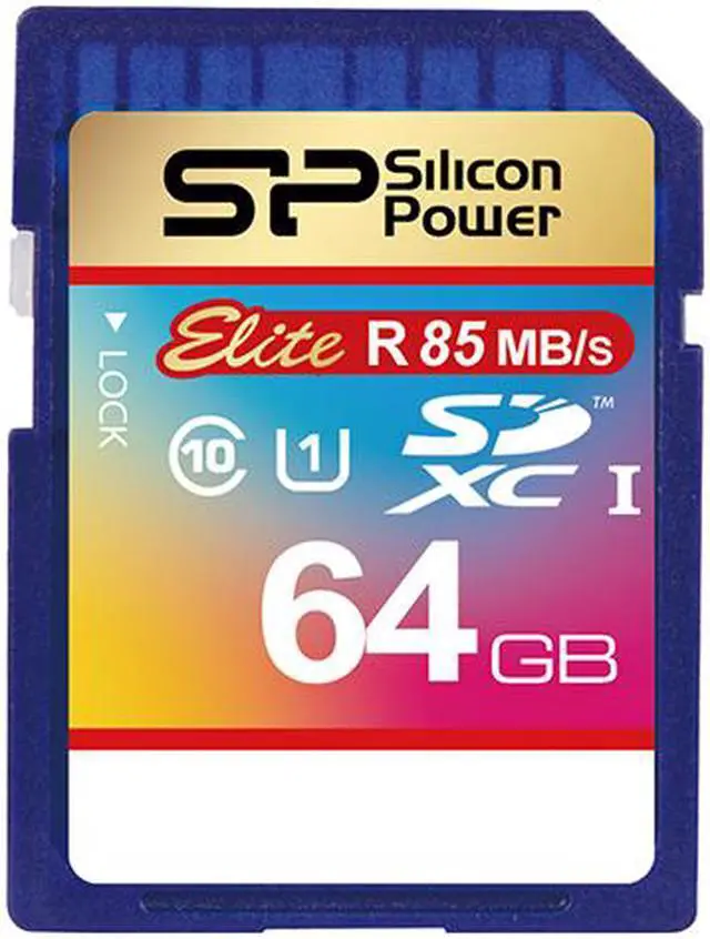 Main image of Silicon Power 64GB Elite SDXC UHS-I/U1 Class 10 Memory Card , Speed Up to 85MB/s (SP064GBSDXAU1V10)