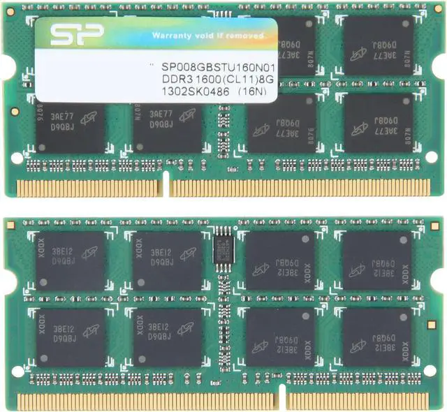 Alt view image 2 of 3 - Silicon Power 16GB (2 x 8GB) 204-Pin DDR3 SO-DIMM DDR3 1600 (PC3 12800) Laptop Memory Model SP016GBSTU160N21