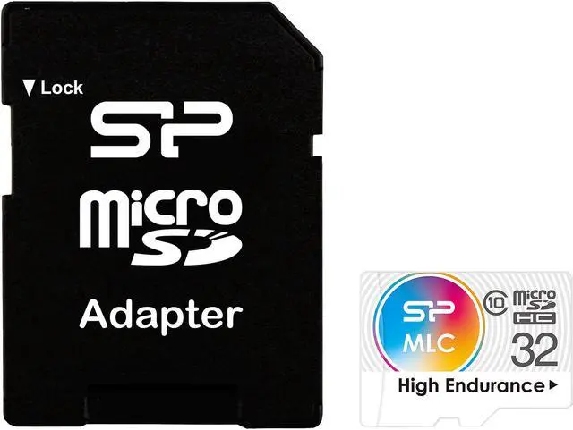 Alt view image 2 of 3 - Silicon Power 32GB High Endurance MLC MicroSDHC Memory Card, Ideal for Dash Cam and Security Camera, with Adapter (SP032GBSTHIU3V10SP)