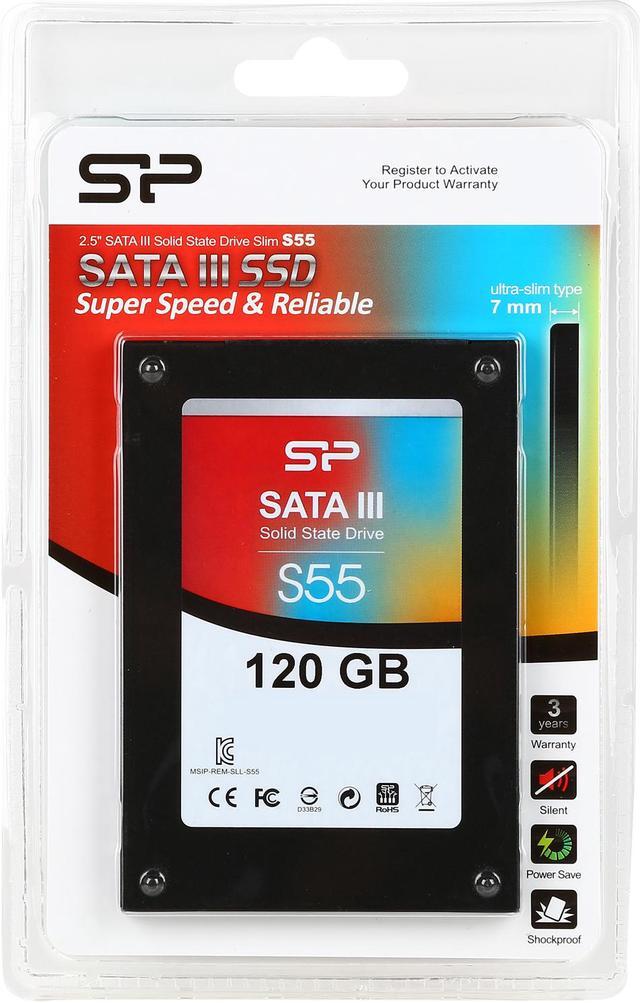 Alt view image 6 of 5 - Silicon Power Slim S55 2.5" 120GB SATA III TLC Internal Solid State Drive (SSD) SP120GBSS3S55S25