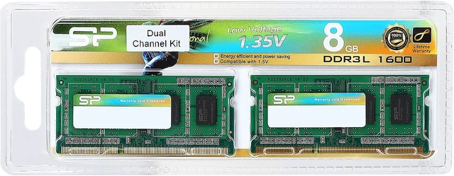 Alt view image 3 of 3 - Silicon Power 16GB (2 x 8GB) 204-Pin DDR3 SO-DIMM DDR3L 1600 (PC3L 12800) Laptop Memory Model SP016GLSTU160N22NE