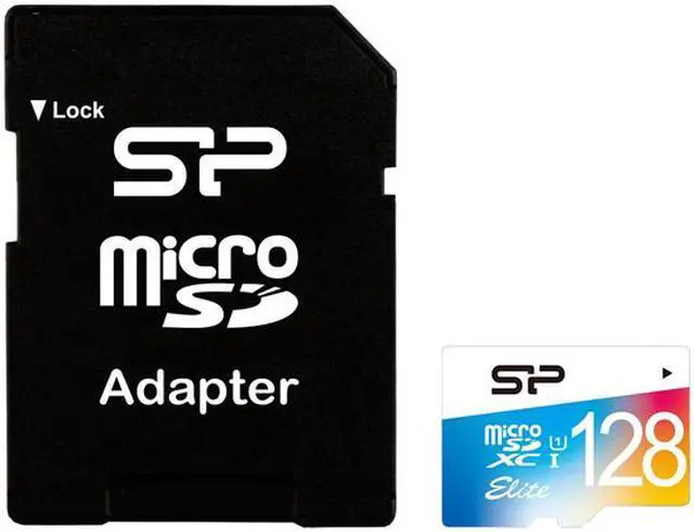 Alt view image 2 of 3 - Silicon Power 128GB Elite microSDXC UHS-I/U1 Class 10 Memory Card with Adapter, Speed Up to 75MB/s (SP128GBSTXBU1V20BT)