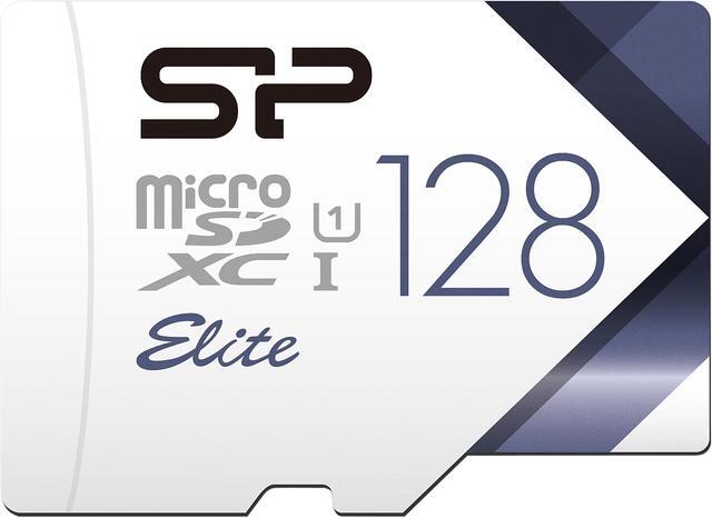 Main image of Silicon Power 128GB Read Up To 75MB/s Elite microSDXC UHS-1 Memory Card - with Adapter (SP128GBSTXBU1V20BS)