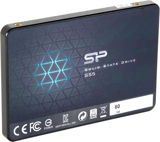 Alt view image 3 of 5 - Silicon Power Slim S55 2.5" 60GB SATA III 3D TLC Internal Solid State Drive (SSD) SU060GBSS3S55S25NE