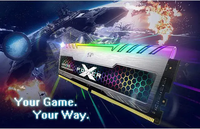 Alt view image 2 of 4 - Silicon Power 16GB (2 x 8GB) DDR4 3200 (PC4 25600) 288-Pin XPOWER Turbine RGB DDR4 SDRAM Desktop Memory Model SP016GXLZU320BDB