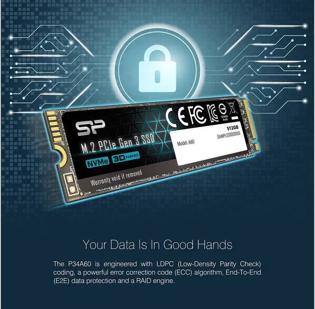 Alt view image 4 of 11 - Silicon Power 512GB NVMe M.2 2280 PCIe Gen3 x4 SSD (SP512GBP34A60M28SN)