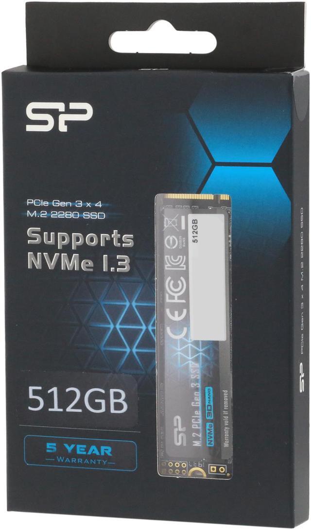 Alt view image 6 of 11 - Silicon Power 512GB NVMe M.2 2280 PCIe Gen3 x4 SSD (SP512GBP34A60M28SN)