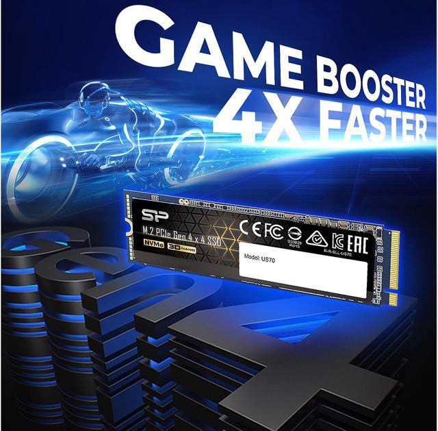 Alt view image 6 of 8 - Silicon Power US70 M.2 2280 2TB PCI-Express 4.0 x4, NVMe 1.3 3D NAND Internal Solid State Drive (SSD) SP02KGBP44US7005