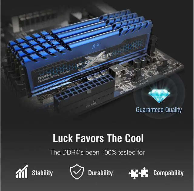 Alt view image 4 of 6 - Silicon Power 16GB (2 x 8GB) DDR4 3200 (PC4 25600) 288-Pin XPOWER Turbine DDR4 SDRAM Desktop Memory Model SP016GXLZU320BDA