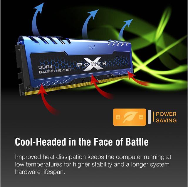 Alt view image 6 of 6 - Silicon Power 32GB (2 x 16GB) DDR4 3200 (PC4 25600) 288-Pin XPOWER Turbine DDR4 SDRAM Desktop Memory Model SP032GXLZU320FDA