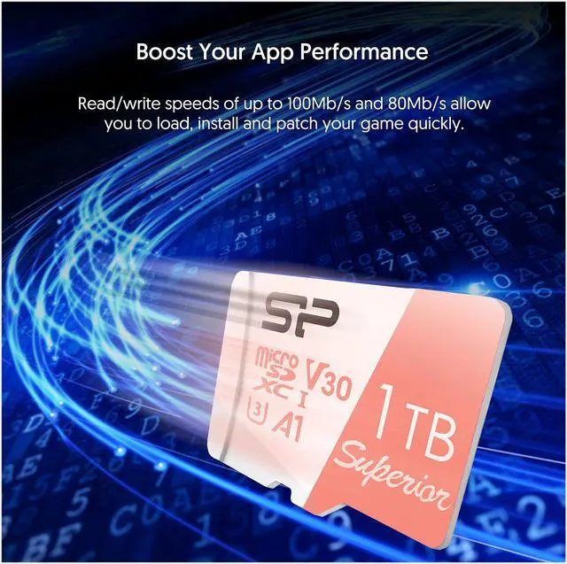 Alt view image 5 of 6 - Silicon Power 1TB Superior microSDXC UHS-I (U3), V30 4K A1 Memory Card with Adapter (SP001TBSTXDV3V20SP)