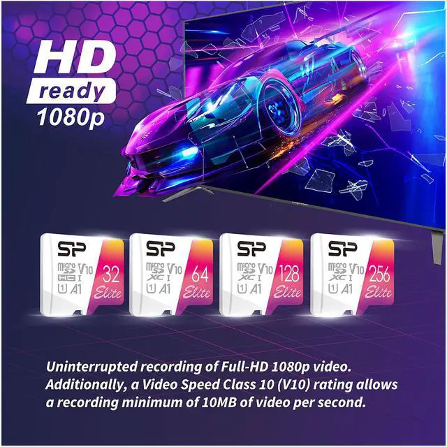 Alt view image 6 of 6 - Silicon Power 256GB Elite microSDXC UHS-I (U1), V10 A1 Memory Card with Adapter (SU256GBSTXBV1V20AB)