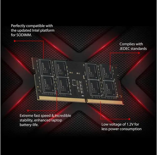 Alt view image 3 of 4 - Silicon Power 32GB 260-Pin DDR4 SO-DIMM DDR4 3200 (PC4 25600) Laptop Memory Model SP032GBSFU320B02XC
