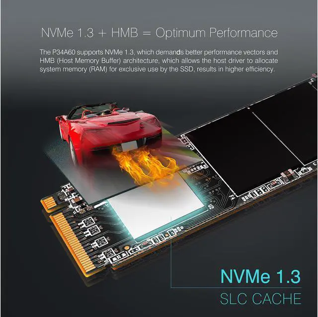Alt view image 5 of 5 - Silicon Power P34A60 M.2 2280 128GB PCI-Express 3.0 x4, NVMe 1.3 Internal Solid State Drive (SSD) SP128GBP34A60M28