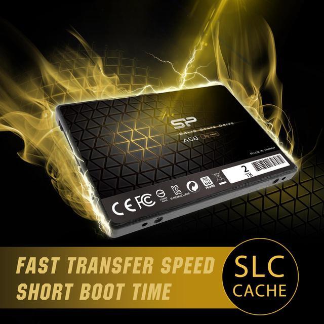 Alt view image 3 of 3 - Silicon Power ACE A58 SLC Cache Performance Boost 2.5" 2TB SATA III 3D NAND Internal SSD (SU002TBSS3A58A25SN)