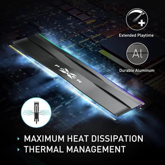 Alt view image 6 of 6 - Silicon Power Gaming DDR4 16GB Kit (2 x 8GB) Zenith RGB RAM Gaming 3600MHz (PC4 28800) C18 Desktop Memory Module Ram with Heatsink (SU016GXLZU360BDDSN)