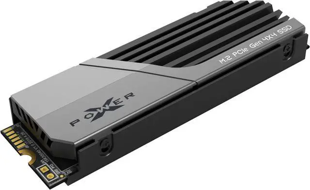 Alt view image 3 of 3 - Silicon Power 1TB US75 Nvme PCIe Gen4 M.2 2280 SSD R/W Up to 7,000/6,500 MB/s with Heatsink (SP01KGBP44US7505AC)