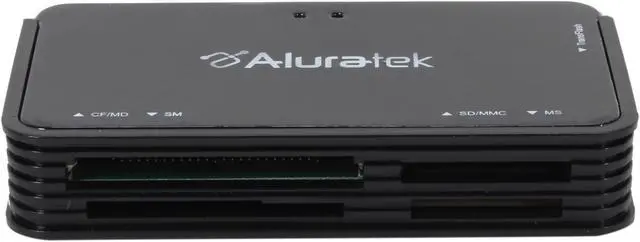 Alt view image 2 of 7 - Aluratek USB 2.0 All-in-One Multi-Media Card Reader AUCR204