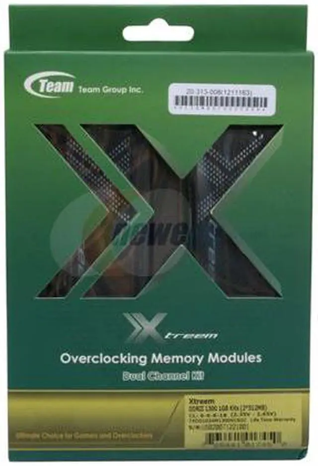 Alt view image 3 of 3 - Team Xtreem 1GB (2 x 512MB) DDR2 1300 (PC2 10400) Dual Channel Kit Desktop Memory Model TXDD1024M1300HC6DC