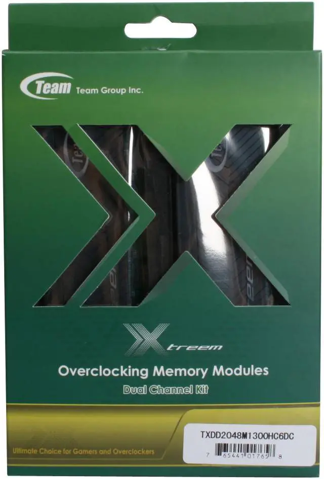 Alt view image 2 of 2 - Team Xtreem 2GB (2 x 1GB) DDR2 1300 (PC2 10400) Dual Channel Kit Desktop Memory Model TXDD2048M1300HC6DC