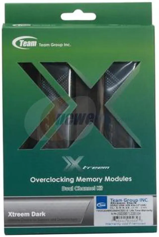 Alt view image 3 of 3 - Team Xtreem DARK 2GB (2 x 1GB) DDR2 1066 (PC2 8500) Dual Channel Kit Desktop Memory Model TXDD2048M1066HC5DC-D