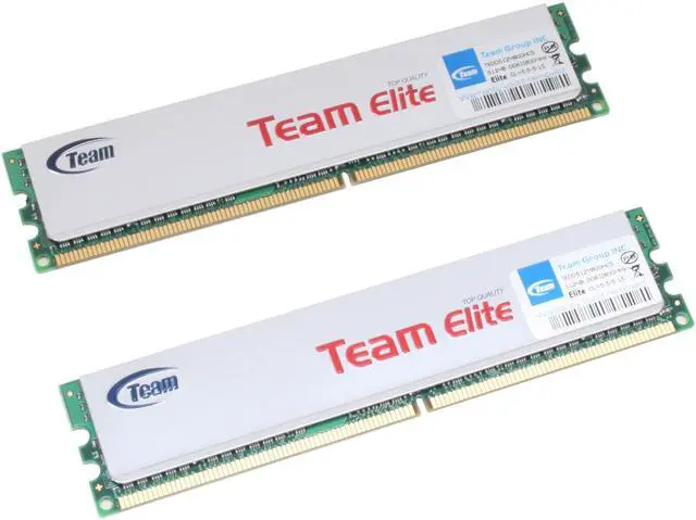 Main image of Team Elite 1GB (2 x 512MB) DDR2 800 (PC2 6400) Dual Channel Kit Desktop Memory Model TEDD1024M800HC5DC