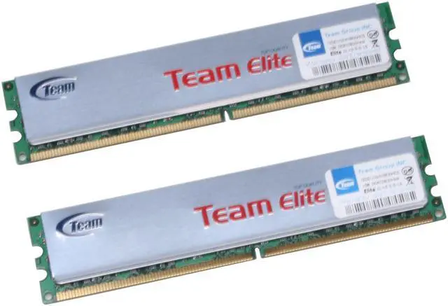 Main image of Team Elite 2GB (2 x 1GB) DDR2 800 (PC2 6400) Dual Channel Kit Desktop Memory Model TEDD2048M800HC5DC