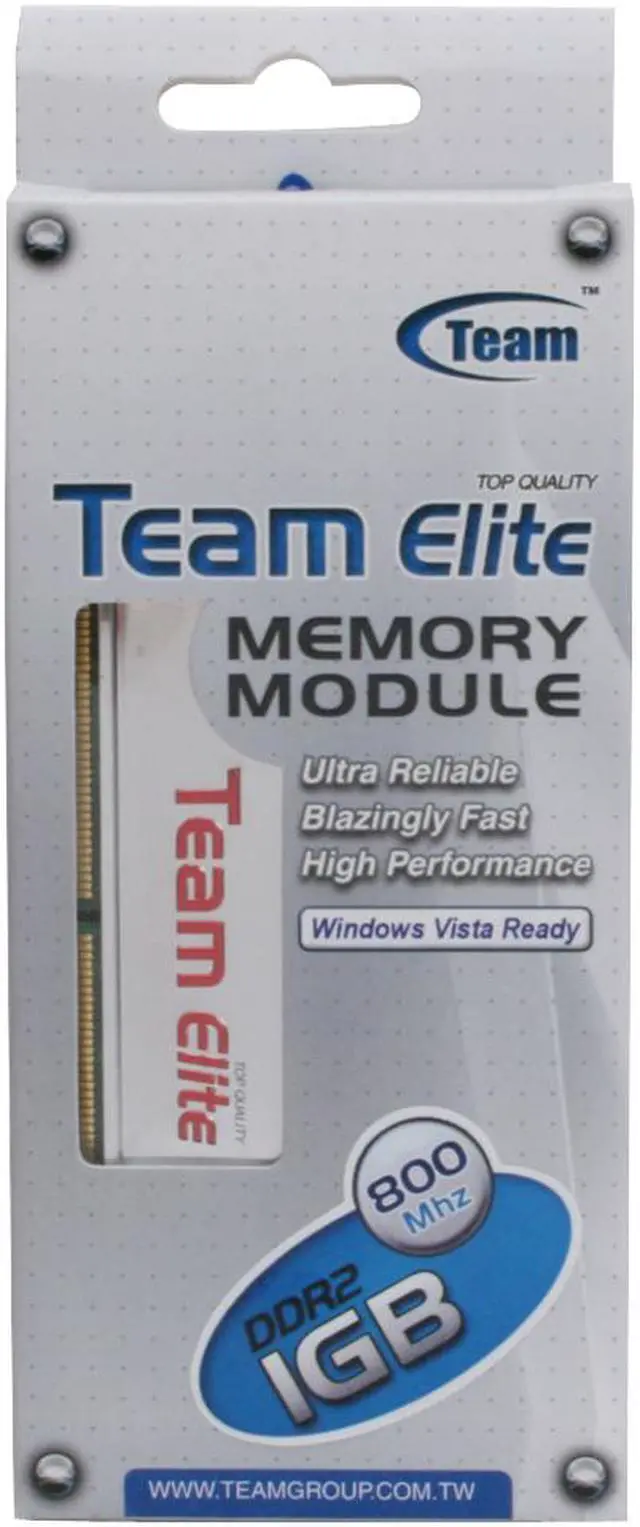 Alt view image 2 of 2 - Team Elite 1GB DDR2 800 (PC2 6400) Desktop Memory Model TEDD1024M800HC5